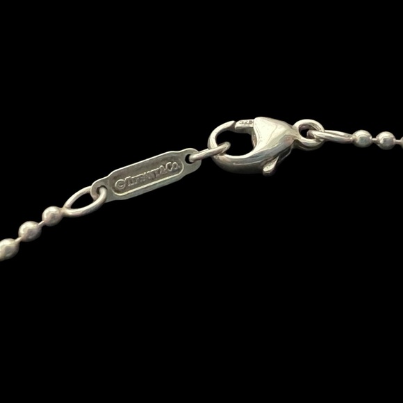 Tiffany & Co. • Sterling Silver Graduated Bead Ball Drop Pendant 16” Necklace - Picture 4 of 6